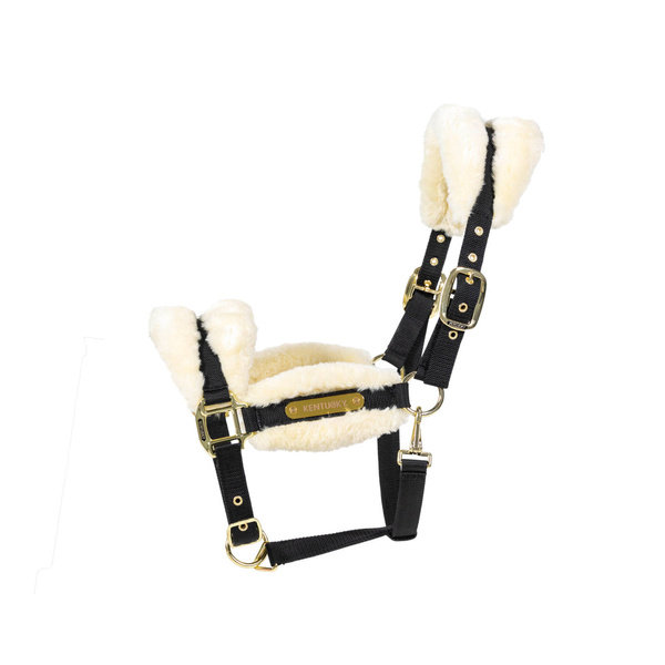 Kantar z futrem syntetycznym Kentucky Horsewear Nylon Sheepskin Halter Soft