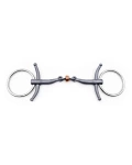 Wędzidło zwykłe z krótkimi wąsami FAGER Sally Titanium - podwójnie łamane z rollerem