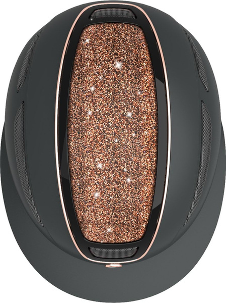 Kask jeździecki z szerokim daszkiem Covalliero Elite Polo Rosegold