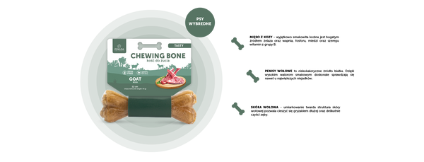 Kość do żucia dla psa Pokusa Chewing Bone TASTY