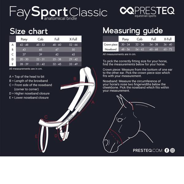 Ogłowie anatomiczne PresTeq FaySport