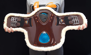 Popręg crossowy z futrem eQuick eOnyx Fluffy