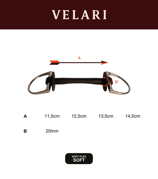 Wędzidło oliwkowe ze zintegrowanymi śliniankami Velari - prosta sztanga Ultra Soft