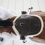 Popręg crossowy z fartuchem i futrem syntetycznym Kentucky Horsewear Sheepskin Short Stud Girth