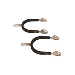 Ostrogi jeździeckie z wydłużonym, zaokrąglonym zakończeniem Velari Stainless Steel Rubber Rounded