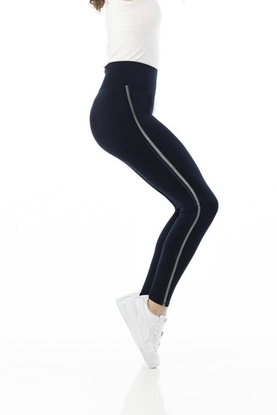 Legginsy damskie z pełnym lejem silikonowym EQUITHÈME VIOLETTE