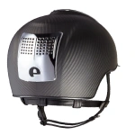 Kask jeździecki KEP Italia E-Light Carbon Polish Black 3 Inserts Silver