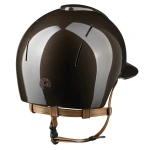 Kask jeździecki z szerokim daszkiem KEP Italia Smart Nova Polish Brown/Beige Star Brown