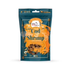 Przysmaki z krewetkami i dorszem dla psa Syta Micha Fish & Seafood