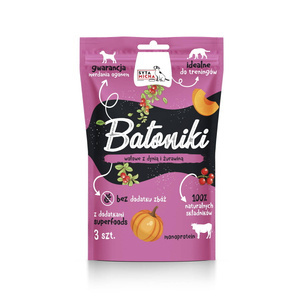 Batoniki wołowe dla psa z dynią i żurawiną Syta Micha