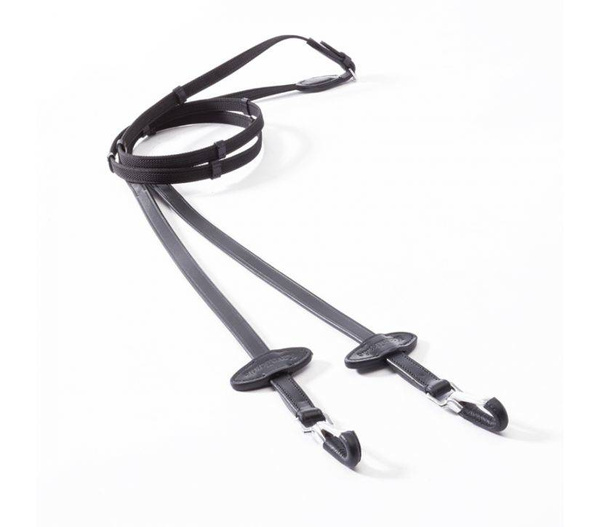 Wodze ogumowane ze stoperami Kavalkade Silent - szerokość 16 mm