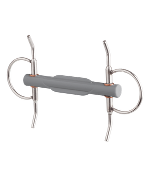 Wędzidło oliwkowe z wąsami Beris - proste z motylkiem