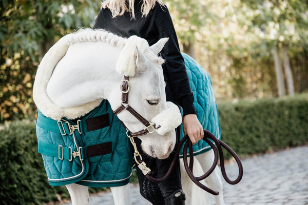 Kantar dla kucyka Kentucky Horsewear Leather Sheepskin