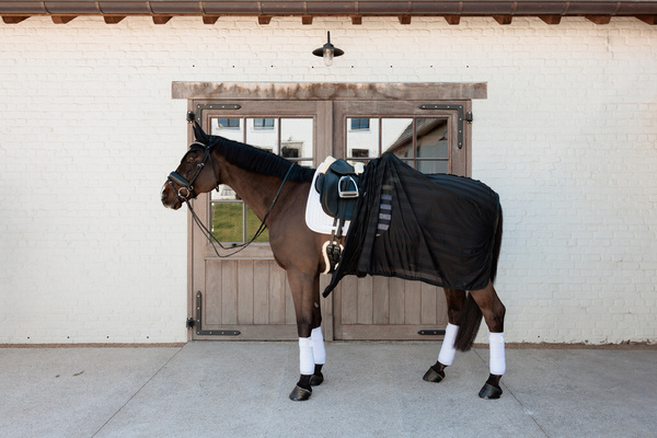 Derka siatkowa przeciw owadom Kentucky Horsewear Light Striped Mesh Fly Sheet