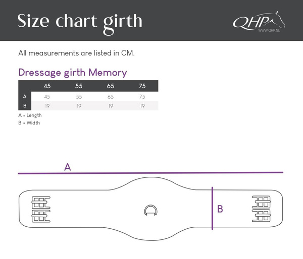 Popręg ujeżdżeniowy QHP Memory