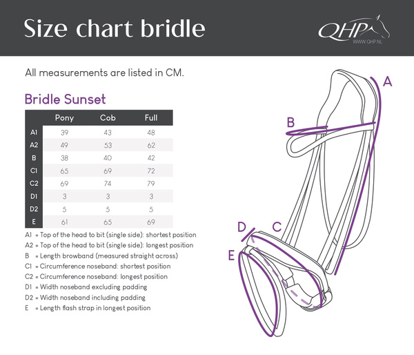 Ogłowie anatomiczne z nachrapnikiem szwedzkim QHP Sunset