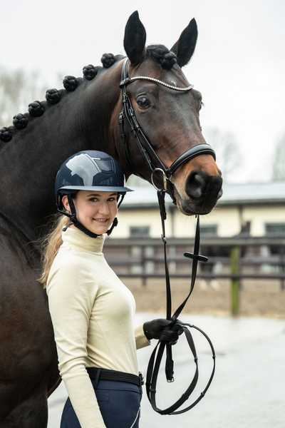 Kask z szerokim daszkiem HKM Shiny Diamond