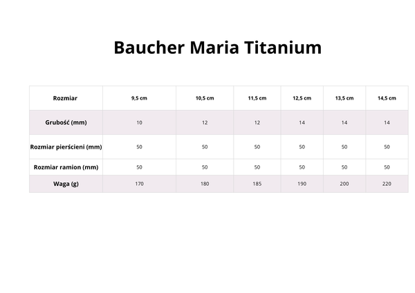 Baucher FAGER Maria Titanium - podwójnie łamany