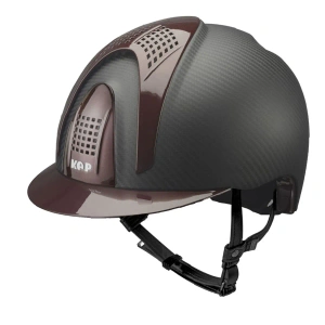 Kask jeździecki KEP Italia E-Light Carbon Matt 3 Bordeaux Inserts