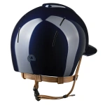Kask jeździecki z szerokim daszkiem KEP Italia Smart Nova Polish Blue/Beige Star Blue
