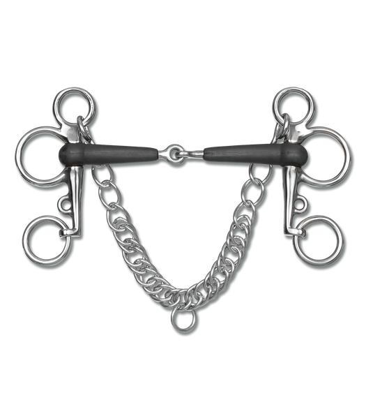 Pelham gumowy Waldhausen - pojedynczo łamany