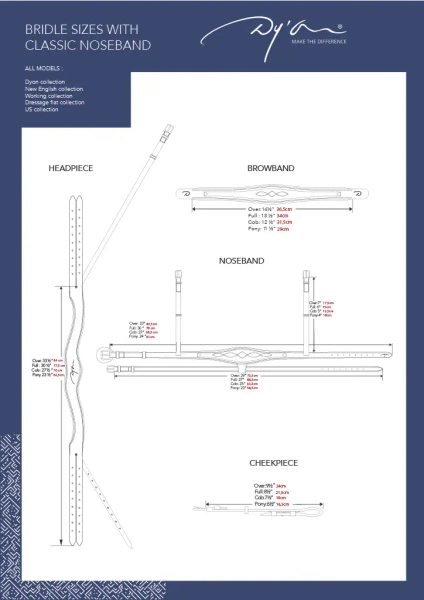 Ogłowie anatomiczne Dy'on New English Collection X- FIT NECCCD