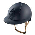 Kask jeździecki z szerokim daszkiem KEP Italia Smart Nova Textile Blue/Beige