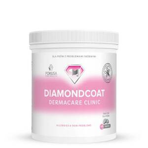 Suplement dla psów wyciszający i łagodzący reakcje alergiczne i problemy skórne Pokusa Diamond Coat Derma Care Clinic - 500 tabletek