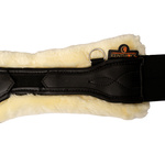 Popręg skokowy z fartuchem i futrem syntetycznym Kentucky Horsewear Sheepskin Anatomic Stud Girth