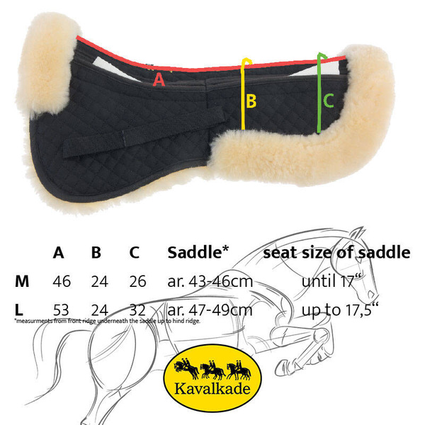 Podkładka pod siodło z owczym futrem Kavalkade
