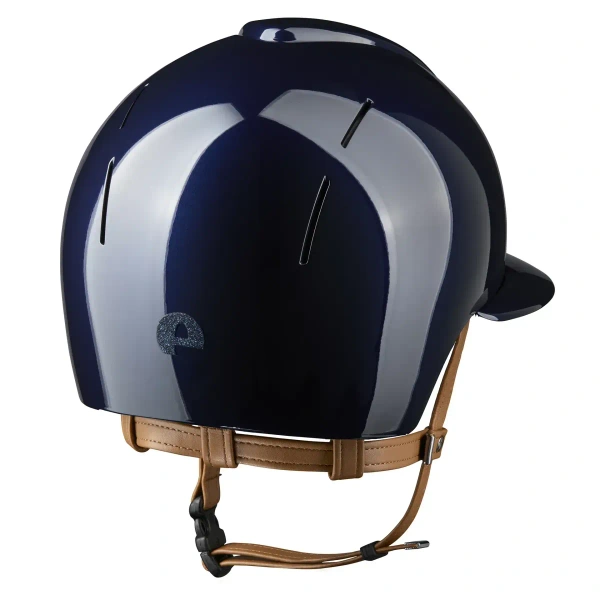 Kask jeździecki z szerokim daszkiem KEP Italia Smart Nova Polish Blue/Beige Star Blue