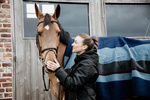 Derka polarowa Kentucky Horsewear Heavy Fleece Rug Square Stripes