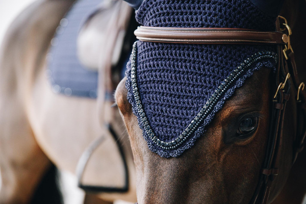 Nauszniki klasyczne Kentucky Horsewear Stone&Pearl Long