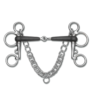 Pelham gumowy Waldhausen - pojedynczo łamany