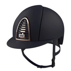 Kask jeździecki KEP Italia Cromo 2.0 Blue Textile Rose Gold Frame
