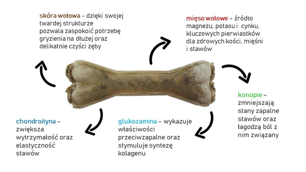 Kość do żucia dla psa Syta Micha - Mocne Stawy