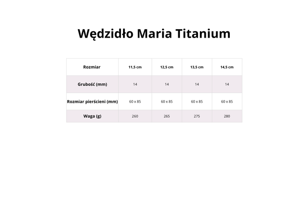 Wędzidło D-ring FAGER Maria Titanium - podwójnie łamane