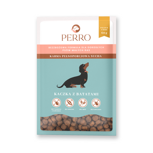 Karma sucha dla psów małych ras Perro - Kaczka z batatami PRÓBKA 60g