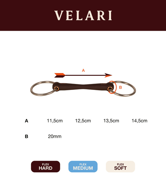 Wędzidło zwykłe Velari - prosta sztanga Medium