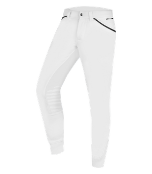 Bryczesy konkursowe męskie z kolanowym lejem silikonowym ELT Mailo