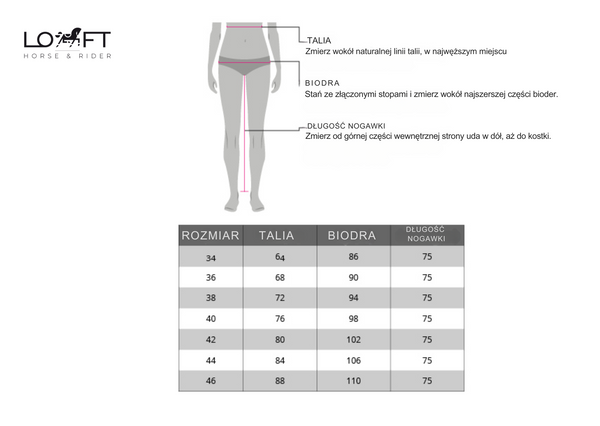 Bryczesy damskie z pełnym lejem silikonowym BR Mathilda
