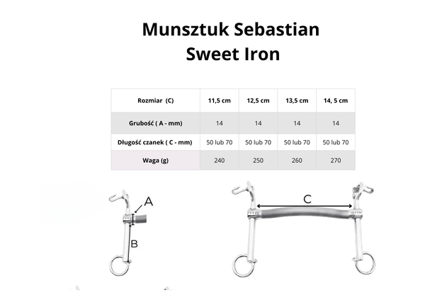 Munsztuk FAGER Sebastian Sweet Iron - sztanga z portem językowym