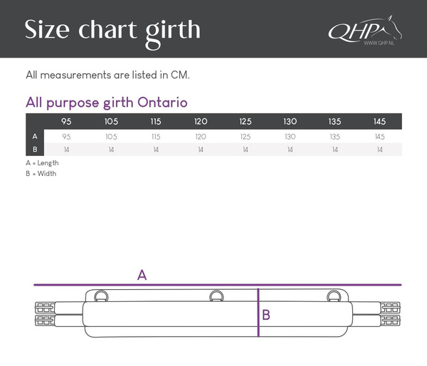 Popręg wszechstronny z futrem QHP Ontario