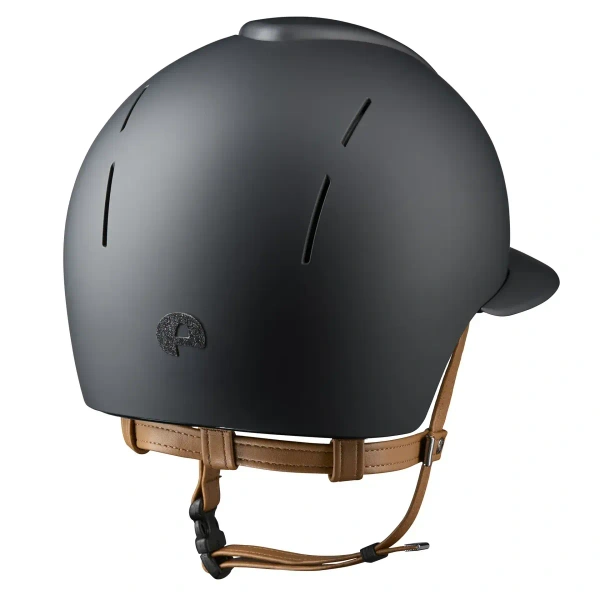 Kask jeździecki z szerokim daszkiem KEP Italia Smart Nova Black/Beige Textile Star Black