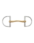 Wędzidło D-ring FAGER Owen Sweet Gold - sztanga