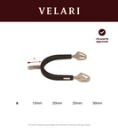 Ostrogi jeździeckie z wydłużonym, zaokrąglonym zakończeniem Velari Stainless Steel Rubber Rounded