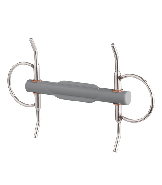 Wędzidło oliwkowe z wąsami Beris - proste z motylkiem