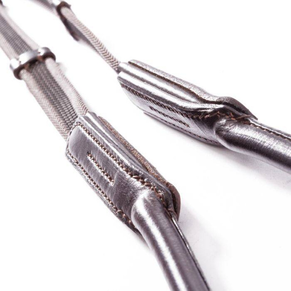 Wodze ogumowane ze stoperami Kavalkade - szerokość 16 mm