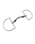 Wędzidło D-ring FAGER Julia Sweet Iron - podwójnie łamane