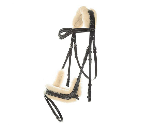 Ogłowie anatomiczne Kavalkade Ivy Lammfell